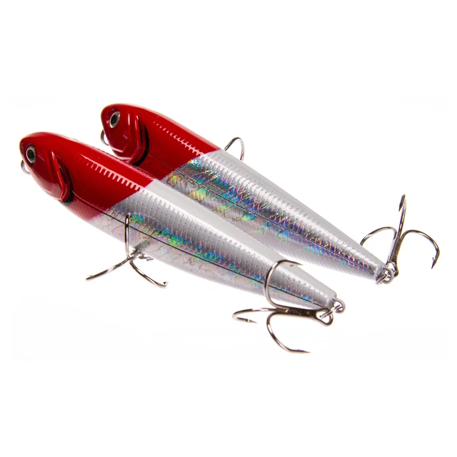 Alt view image 4 of 6 - Ozark Trail Walking Mullet Saltwater Inshore Fishing Lures Red Head 2-Pack