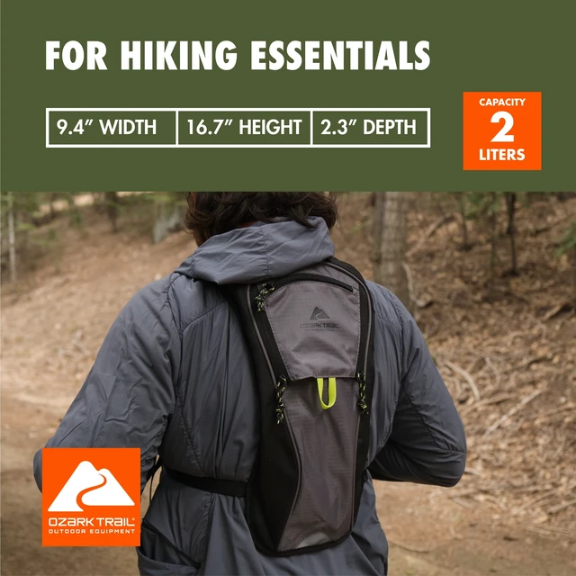 Alt view image 3 of 5 - Ozark Trail Pearson Creek Hydration Pack 2L, Black and Gray