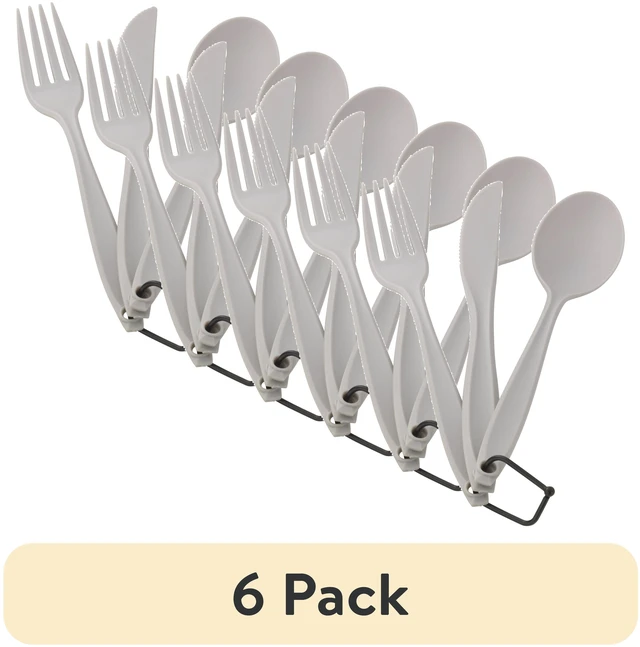 Main image of 6-Pack Ozark Trail 3-Piece Polystyrene Spoon, Fork and Knife Flatware Set