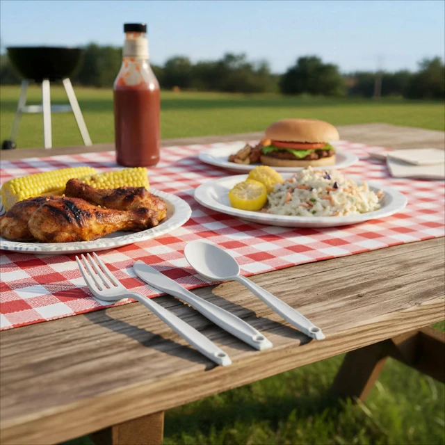 Alt view image 5 of 6 - 6-Pack Ozark Trail 3-Piece Polystyrene Spoon, Fork and Knife Flatware Set
