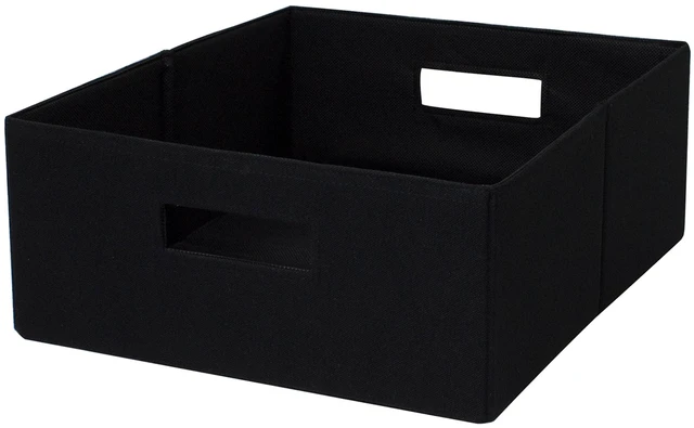 Main image of Better Homes & Gardens Half-Size Fabric Storage Bin, Black