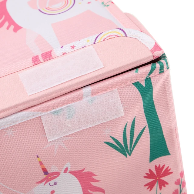 Alt view image 3 of 6 - Your Zone Kids Unicorn Pattern Collapsible Toy Storage Trunk, 24in x 14.75in x 15in