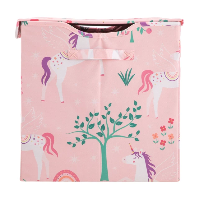 Alt view image 2 of 6 - Your Zone Kids Unicorn Pattern Collapsible Toy Storage Trunk, 24in x 14.75in x 15in