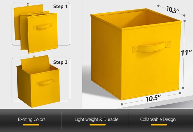 Alt view image 3 of 4 - Sorbus 13" Foldable Fabric Storage Cube Bin, Chocolate
