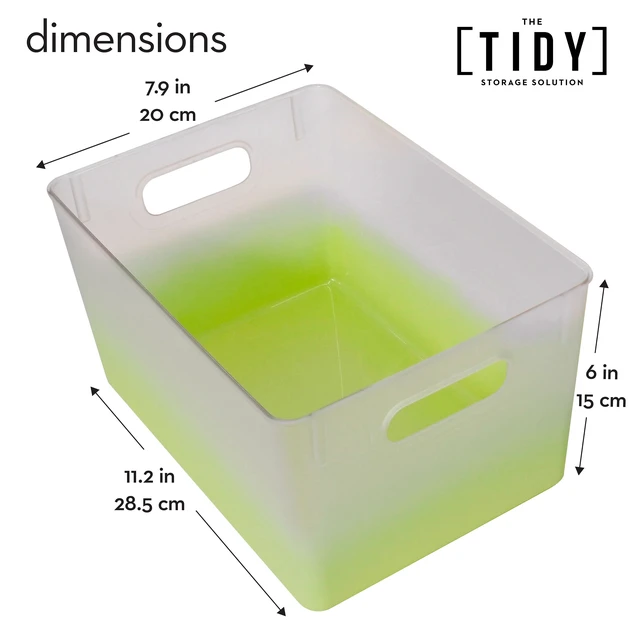 Alt view image 6 of 7 - Tidy Matte Closet Stackable Storage Bins with Handles, 2-Pack, Sage