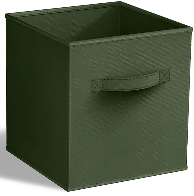 Main image of Sorbus Collapsible Fabric Cube Storage Bin 10.5" x 10.5", Dark Green