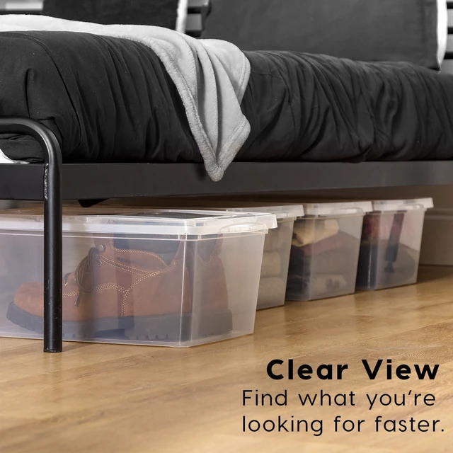 Alt view image 5 of 6 - IRIS 17 Qt Plastic Storage Bin with Lid, Stackable, Clear