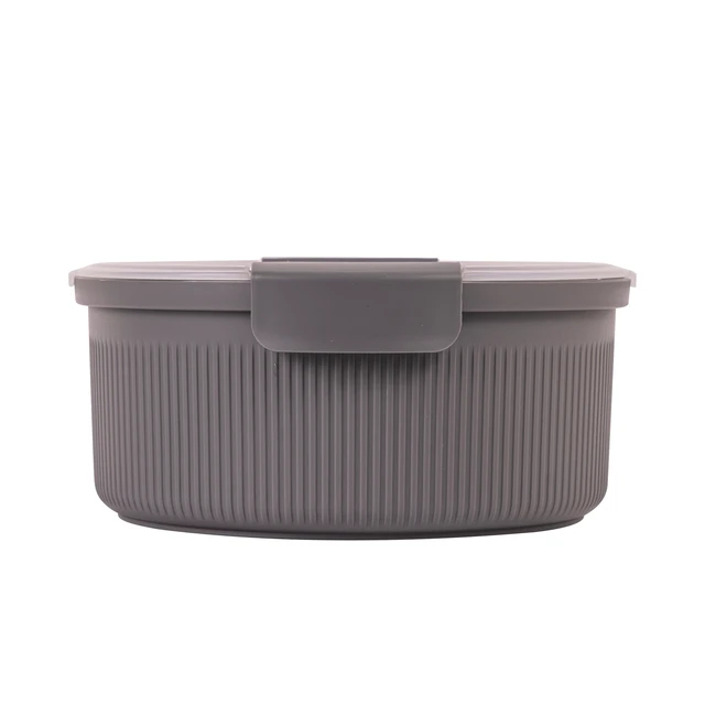 Alt view image 6 of 6 - Mainstays 47oz Round Grey Food Storage Container