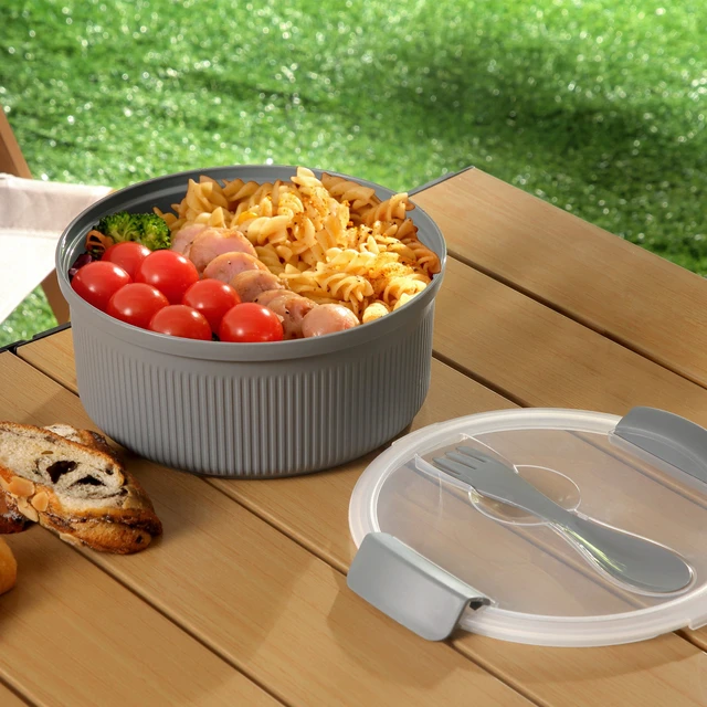 Alt view image 5 of 6 - Mainstays 47oz Round Grey Food Storage Container