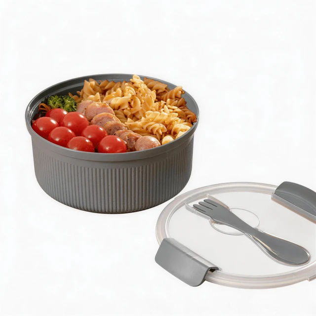 Alt view image 4 of 6 - Mainstays 47oz Round Grey Food Storage Container