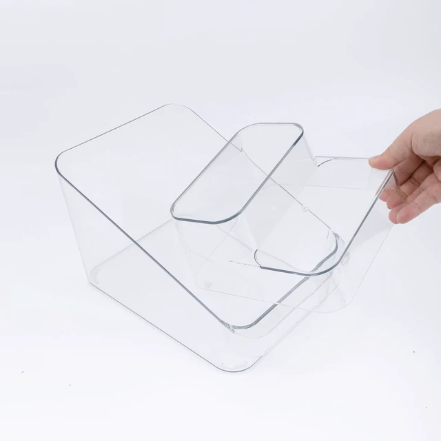 Alt view image 6 of 7 - Mainstays Clear Plastic Tiered Pantry Bin Organizer for Kitchen Accessibility
