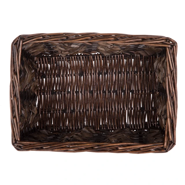 Alt view image 3 of 6 - Mainstays Rectangle Willow & Rush Storage Basket, Brown