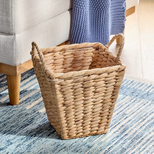 Alt view image 3 of 4 - Better Homes & Gardens Water Hyacinth Tapered Basket with Loop Handles, 9in