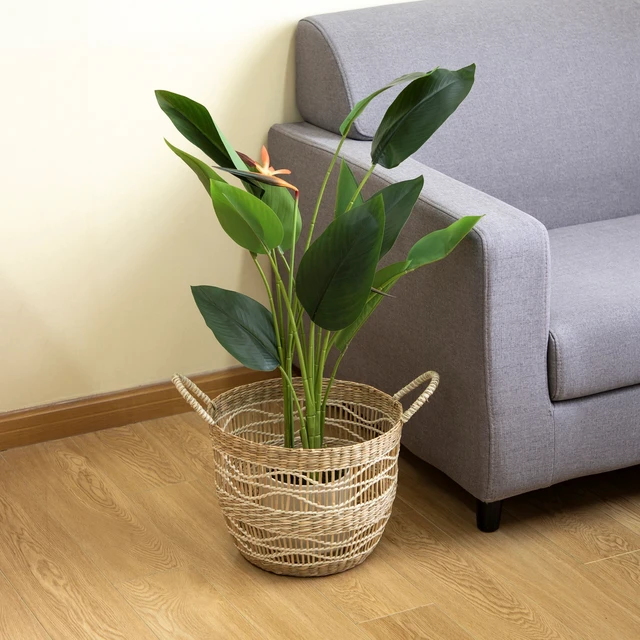 Alt view image 6 of 6 - BHG Natural Handwoven Seagrass Basket with Unique Detailing