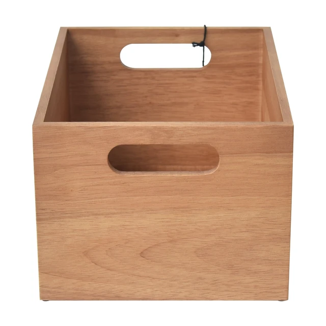 Alt view image 5 of 5 - Better Homes & Gardens Wood Storage Basket, Light Honey, 10.5in x 8in x 6in