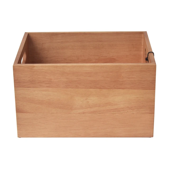 Alt view image 3 of 5 - Better Homes & Gardens Wood Storage Basket, Light Honey, 10.5in x 8in x 6in
