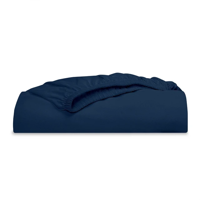 Main image of Mainstays 300 Thread Count Easy Care Percale Fitted Sheet, Blue Cove, Twin/Twin XL