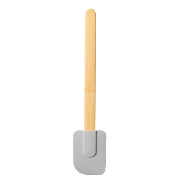 Alt view image 3 of 6 - Mainstays 4-Piece Colorful Silicone Spatulas Set with Bamboo Handles, Blue