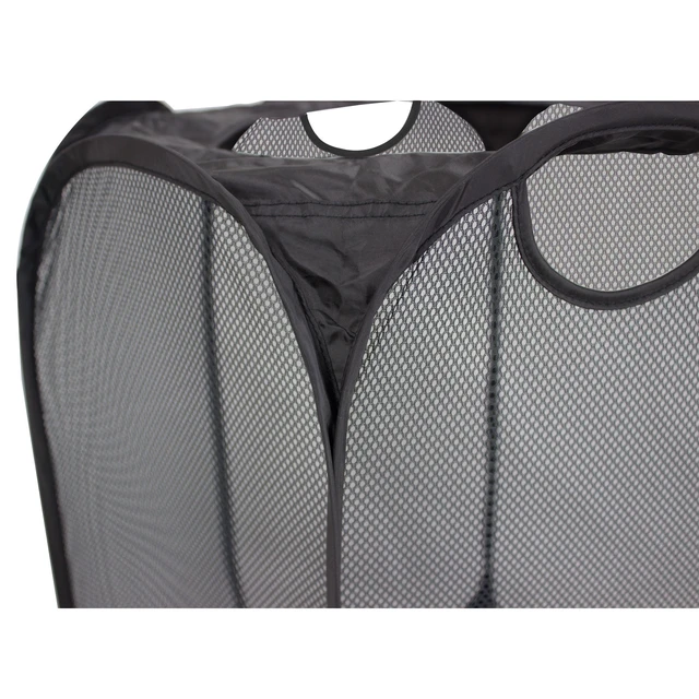 Alt view image 5 of 6 - Mainstays Black Pop-Up Hexagon Mesh Laundry Hamper with Heavy Duty Handles