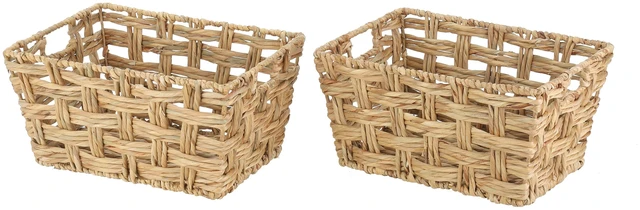 Main image of Better Homes & Gardens Medium Hyacinth Twist Storage Baskets with Handles, 2-Pack