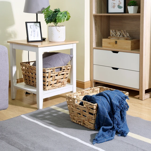 Alt view image 6 of 6 - Better Homes & Gardens Medium Hyacinth Twist Storage Baskets with Handles, 2-Pack