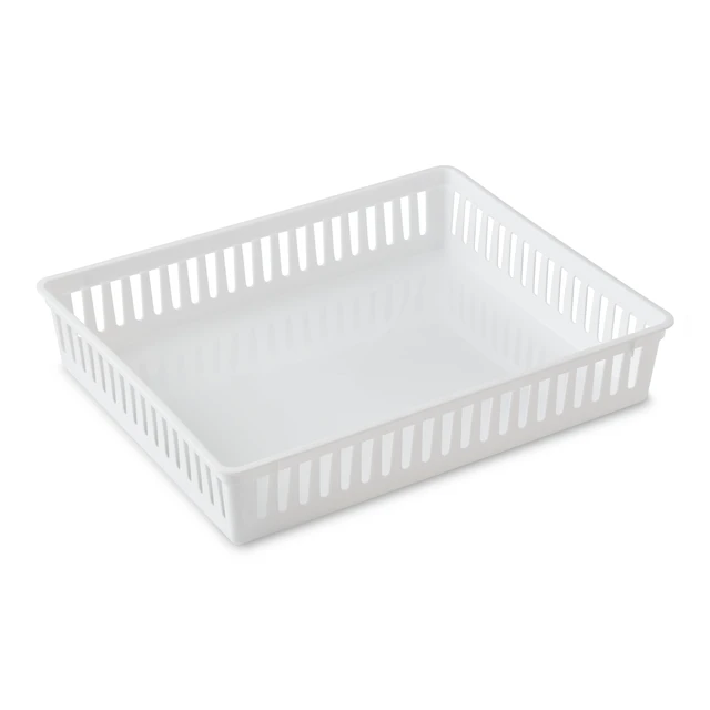 Alt view image 2 of 6 - Mainstays 7-Piece Plastic Drawer Organizer Bin Set, White, for Kitchen, Desk, Bathroom and Vanity Drawers
