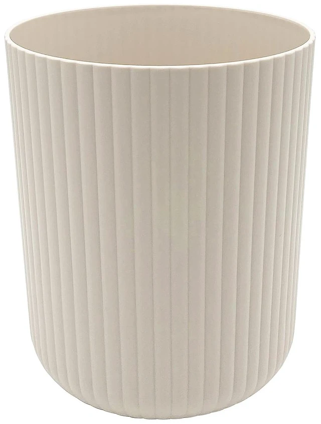Main image of 64 Gallon Mainstays Beige Plastic Ribbed Wastebasket
