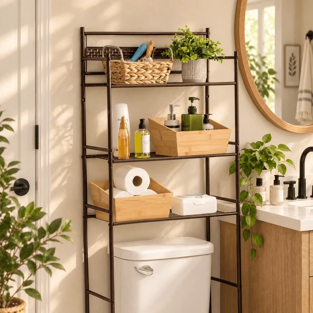 Alt view image 5 of 6 - HomeZone 2-Pack Bamboo Basket Organizers, 10.5" L x 8.5" W x 6" H, Natural