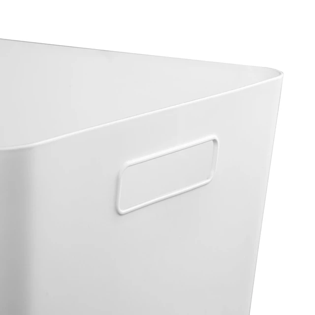 Alt view image 5 of 6 - Mainstays X-Large Easy Access Bin, 3 Pack, Open Plastic Storage Bin with Scoop Front, White