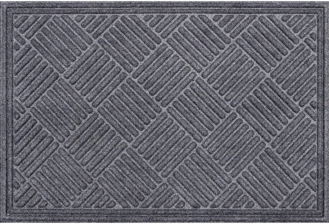 Main image of Mainstays Crosshatch Doormat - 24in x 36in, Smoke