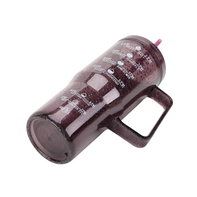 Alt view image 4 of 6 - Mainstays 30oz Purple Bubble Pattern Tumbler with Handle