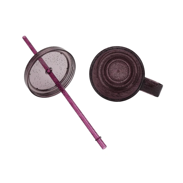 Alt view image 6 of 6 - Mainstays 30oz Purple Bubble Pattern Tumbler with Handle