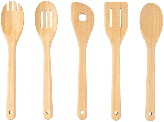 Main image of Mainstays 5-Piece Bamboo Cooking Utensil Set