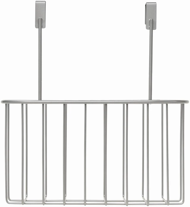 Main image of Mainstays Over-the-Cabinet Organization Basket, Satin Nickel, 10.24in W x 6.26in D x 11.26in H