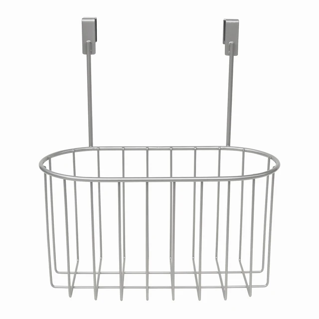 Alt view image 2 of 6 - Mainstays Over-the-Cabinet Organization Basket, Satin Nickel, 10.24in W x 6.26in D x 11.26in H
