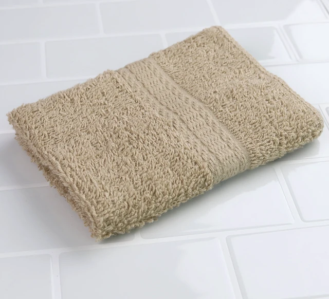 Alt view image 6 of 6 - Mainstays Basic Bath Collection Washcloth, 6 Pack, 100% Cotton, 12in x 12in, Tan