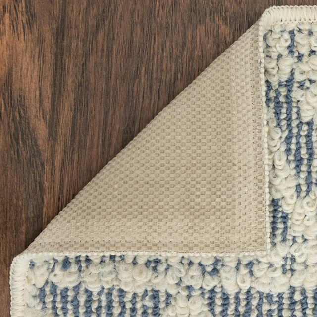 Alt view image 4 of 6 - Mainstays Traditional Blue Diamond Indoor Accent Rug, 1ft8in x 2ft10in