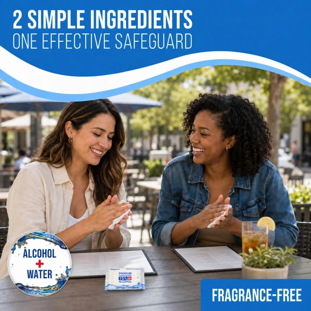 Alt view image 6 of 6 - MagiCare Mini Travel Hand Wipes Alcohol Sanitizing