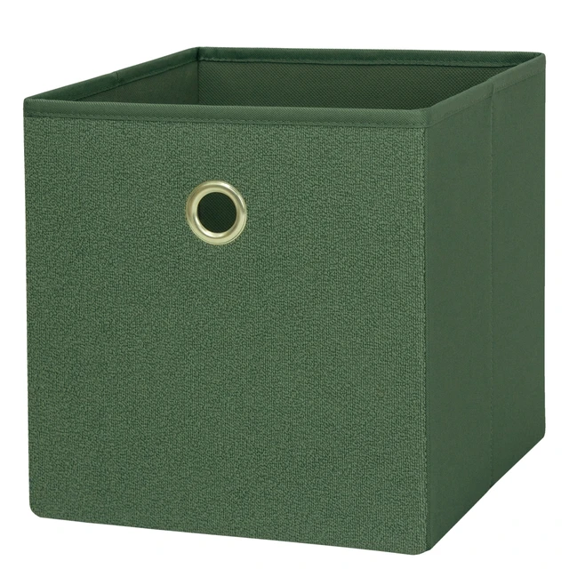 Alt view image 3 of 6 - Mainstays 2-Pack Collapsible Fabric Cube Storage Bin, Green Boucle