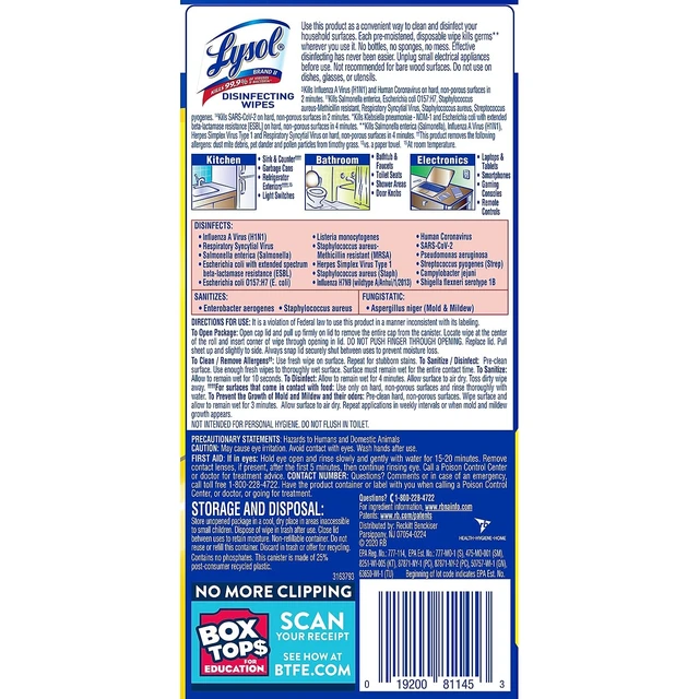 Alt view image 4 of 6 - Lysol Citrus Scented Disinfecting Wipes, 35/Canister