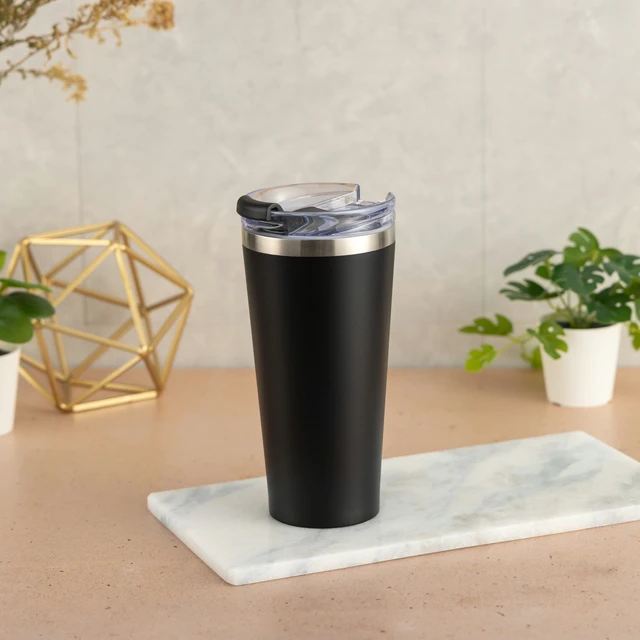 Alt view image 4 of 6 - Mainstays 20oz Stainless Steel Tumbler, Black