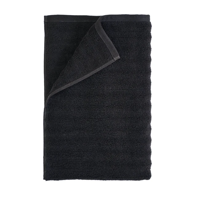 Alt view image 4 of 6 - Mainstays Performance Textured Bath Towel 2 Pack Black 54 x 30Inch