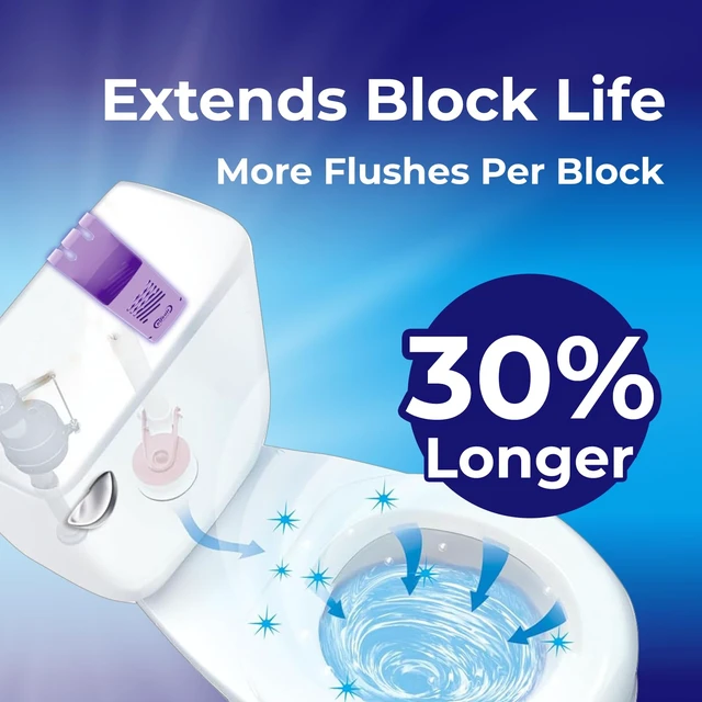 Alt view image 6 of 6 - Toilet Tank Tablet Holder with Blue Toilet Bowl Tablets, 8.97 x 3.22 x 2.25Inch - Prevents Flapper Jams & Residue, Extends Life of Drop-In Cleaner Tablets (1+2)