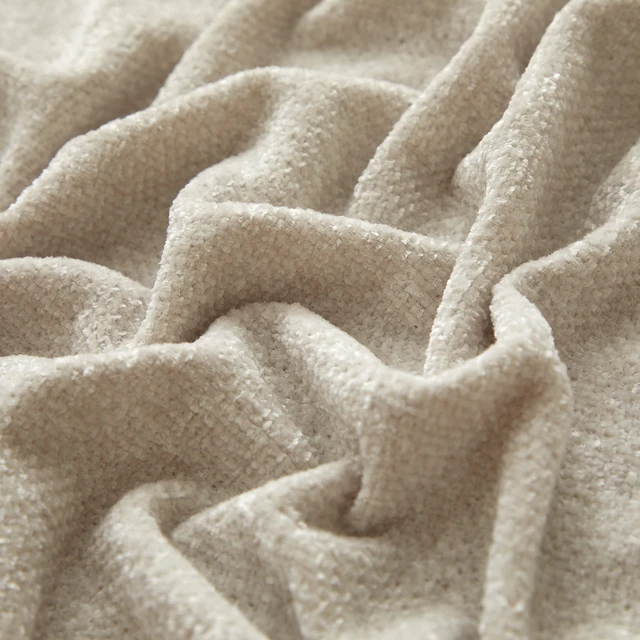 Alt view image 6 of 6 - Mainstays Cozy Chenille Throw, Papyrus Beige, 50in x 60in
