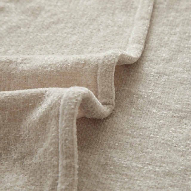 Alt view image 2 of 6 - Mainstays Cozy Chenille Throw, Papyrus Beige, 50in x 60in
