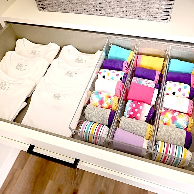 Alt view image 5 of 6 - Mainstays 3-Pack Clear Plastic Drawer Organizer Divided Compartment Set