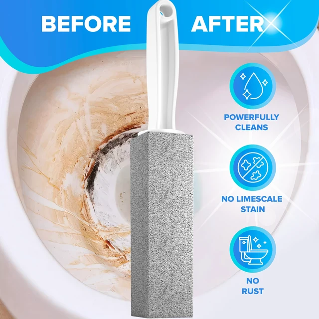 Alt view image 5 of 7 - Disiwene Pumice Cleaning Stone with Handle Toilet Bowl Cleaner Hard Water Ring Remover 4 Pack for Bath, Pool, Kitchen, Household Cleaning