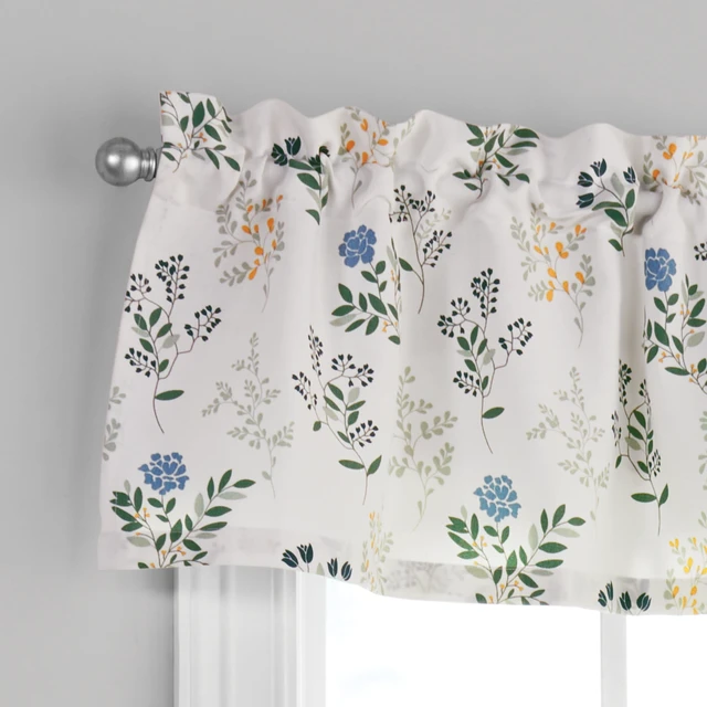 Alt view image 3 of 6 - Mainstays 3-Piece Floral Multi Printed Curtain Tier Set, 56"W x 14"L