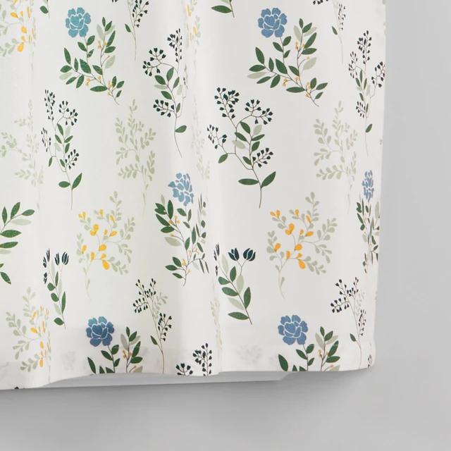 Alt view image 4 of 6 - Mainstays 3-Piece Floral Multi Printed Curtain Tier Set, 56"W x 14"L