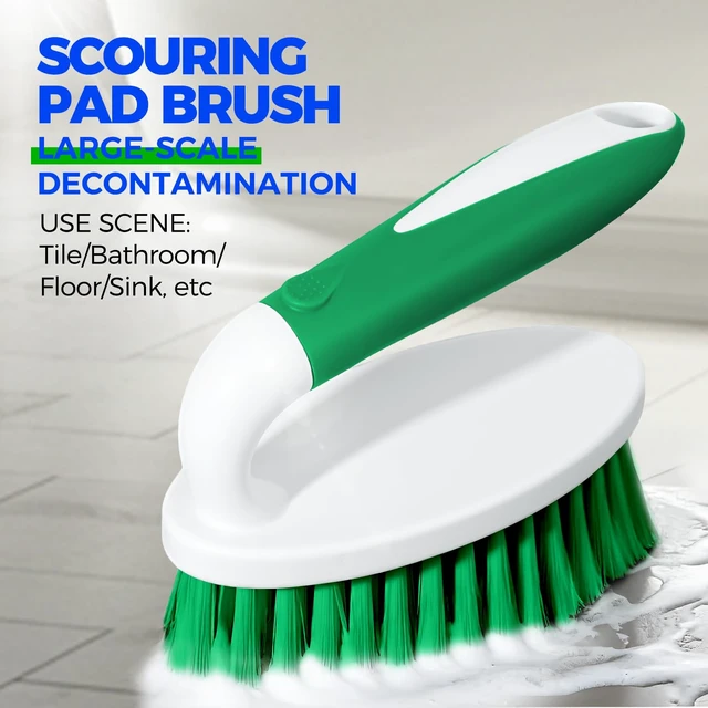 Alt view image 2 of 6 - Holikme 5 Pack Cleaning Scrub Brushes for Floor, Green